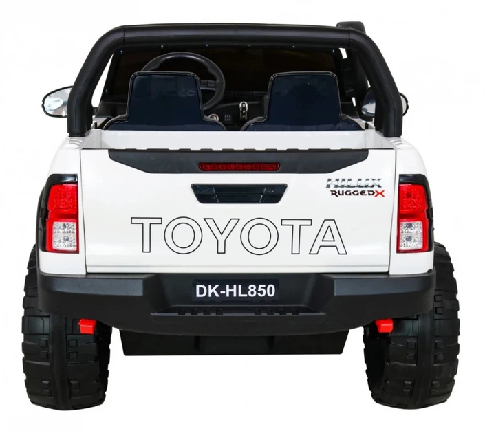 Samochód elektryczny dla dzieci Pick-Up Toyota Hilux 2-osobowy Biały (5903864913880) - obraz 4