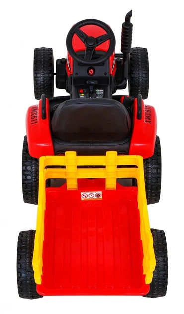 Traktor elektryczny dla dzieci Blow z przyczepą 1-osobowy Czerwony (5903864908152) - obraz 5