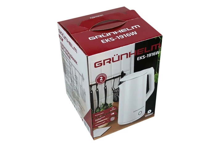 Електрочайник Grunhelm (EKS-1916W) 1,8л, 1500Вт, білий - изображение 7