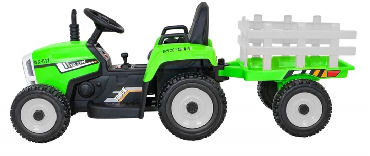 Traktor elektryczny dla dzieci Blow z przyczepą 1-osobowy Zielony (5903864908176) - obraz 3