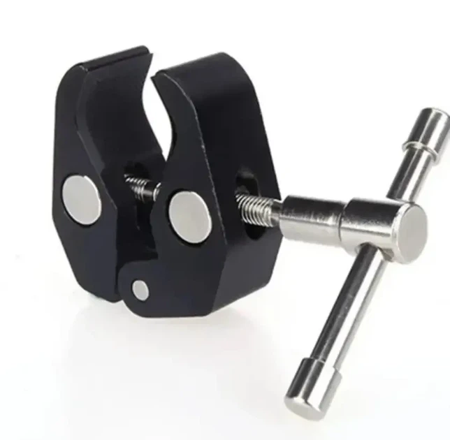 Зажим Клешня Краб для фотоаксессуаров 1/4" и 3/8" на штатив/стойку/треногу Super Clamp Large - Фото 1 Зажим Клешня Краб для фотоаксессуаров 1/4" и 3/8" на штатив/стойку/треногу Super Clamp Large - изображение 1