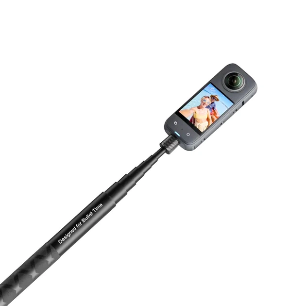 Телескопический невидимый монопод ZPG-12M для экшн-камер GoPro и Insta360 23-120 см – легкая селфи-палка для съемки - Фото 5 Телескопический невидимый монопод ZPG-12M для экшн-камер GoPro и Insta360 23-120 см – легкая селфи-палка для съемки - изображение 5