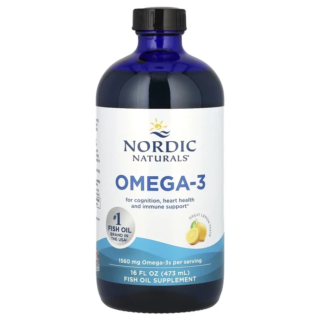 Риб'ячий жир рідкий Nordic Naturals (Omega-3) зі смаком лимона 437 мл (NOR-02764) - Фото 1 Риб'ячий жир рідкий Nordic Naturals (Omega-3) зі смаком лимона 437 мл (NOR-02764) - зображення 1