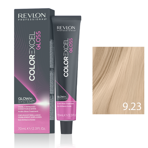 Безаміачна фарба кислотний тонер для волосся Глос 9.23 Холодна ваніль Revlon Professional Color Excel Gloss 70 мл - зображення 2