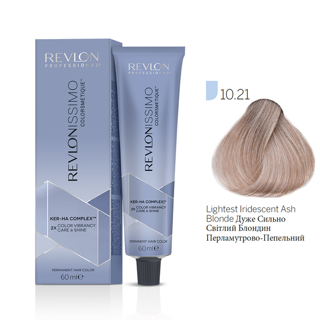 Краска для волос 10.21 Экстра светлый блонд перламутрово-пепельный Revlon Professional Revlonissimo Colorsmetique 60 мл - Фото 1 Краска для волос 10.21 Экстра светлый блонд перламутрово-пепельный Revlon Professional Revlonissimo Colorsmetique 60 мл - изображение 1