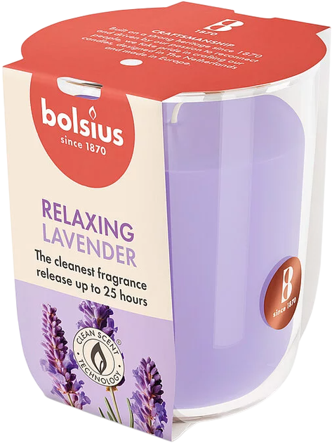 Świeca zapachowa Bolsius True Scents Relaxing Lavender 8 cm x 7.3 cm (8717847188397) - obraz 1