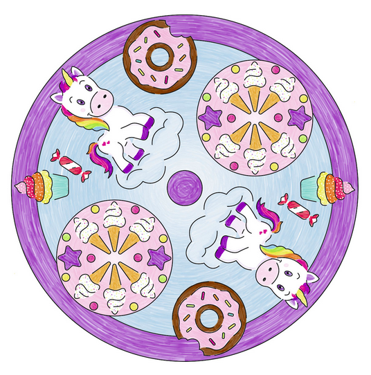 Zestaw kreatywny Ravensburger Mandala Designer Jednorożec 29703 (4005556297030) - obraz 3