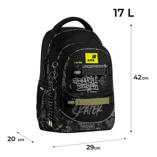 Рюкзак Kite Education teens K26-727M-4 Graffiti + бутылка для воды Kite 550мл. - изображение 3