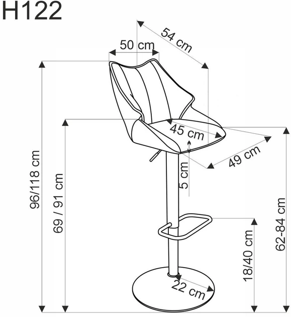 Hoker barowy Halmar H122 hoker Beżowy (5905248131163) - obraz 8