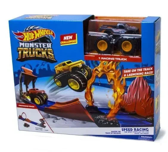 Ігровий набір автотрек 67 см «Вогняний Монстр Трак» Hot Wheels — трек з машинкою 66-11-2 - Фото 4 Ігровий набір автотрек 67 см «Вогняний Монстр Трак» Hot Wheels — трек з машинкою 66-11-2 - зображення 4