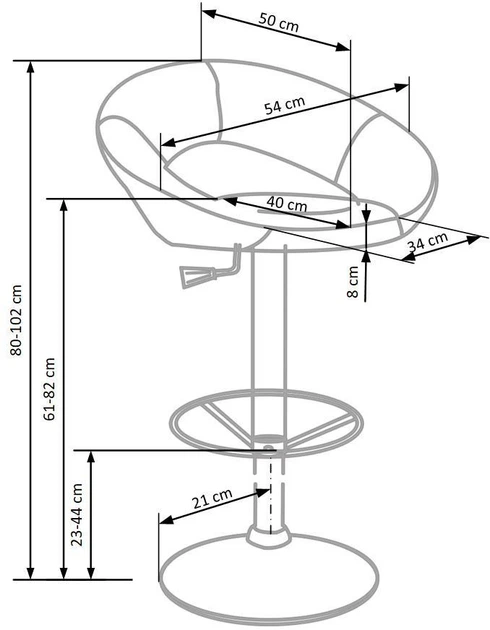 Hoker barowy Halmar H15 Czarny (5905248114371) - obraz 2
