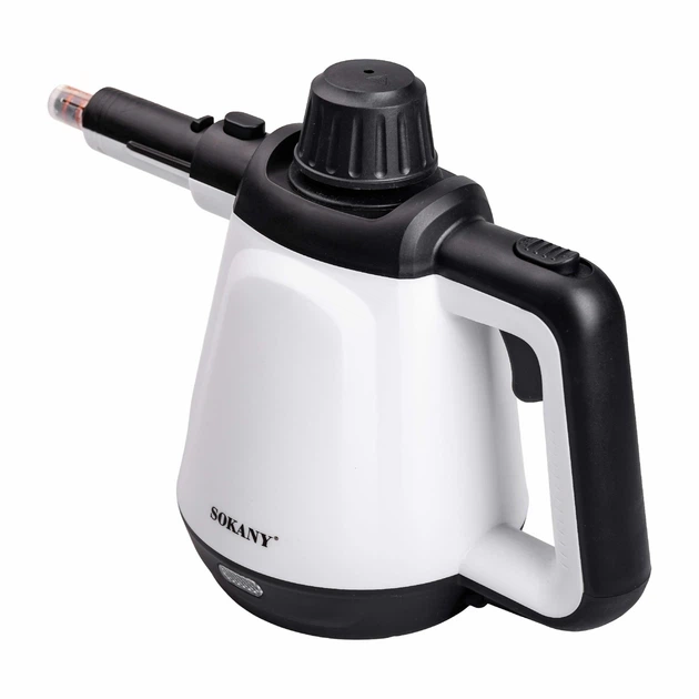 Пароочиститель Sokany SK-11047 White-Black ручной многофункциональный с набором насадок 1200 Вт (107-167-HP-UR-1) - изображение 6