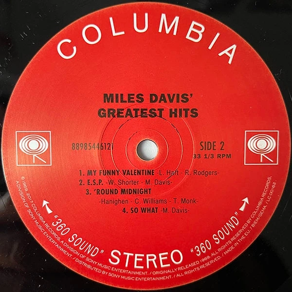 Виниловая пластинка DAVIS, MILES - GREATEST HITS (1969) LP - изображение 3