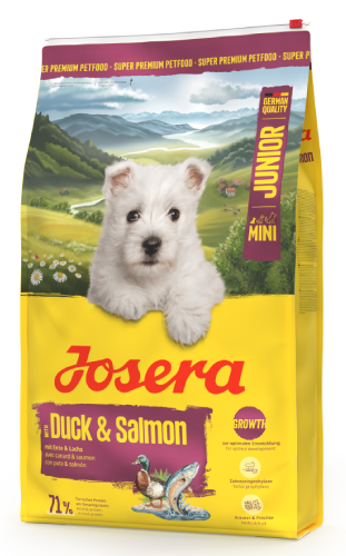 JOSERA Mini Junior Duck & Salmon 10 кг - Корм для цуценят малих та міні порід собак з качкою та лососем - Фото 1 JOSERA Mini Junior Duck & Salmon 10 кг - Корм для цуценят малих та міні порід собак з качкою та лососем - изображение 1