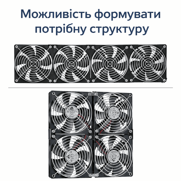 Система Кулеров 4 шт, вентиляторов CX12-Quatro, c регулятором мощности, работа от сети 220V - изображение 5