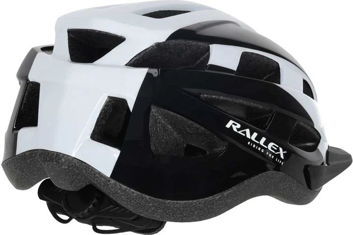Kask rowerowy RALLEX M 54-58 cm Czarno-biały (5903039770706) - obraz 2