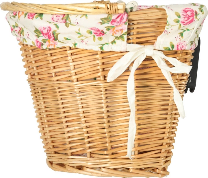 Kosz rowerowy RALLEX wiklinowy pleciony click na kierownicę w kwiaty (5903039742826) - obraz 2