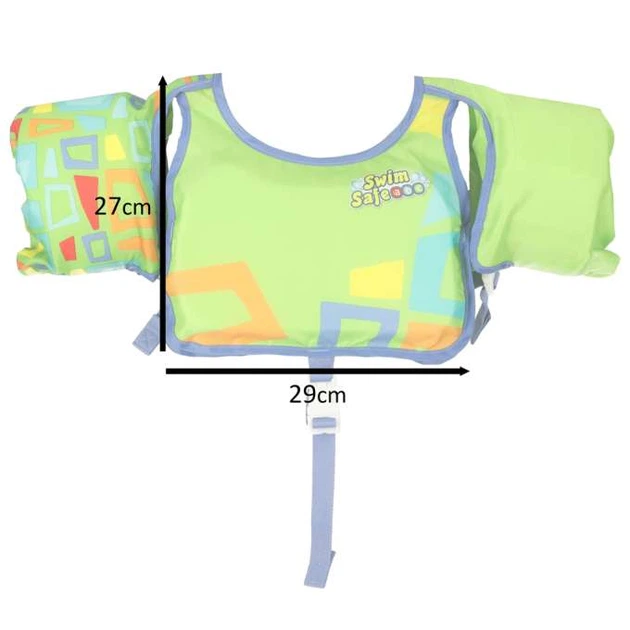 Kamizelka do nauki plywania Bestway z rękawkami Zielona KX4014_1 (5903039746794) - obraz 6