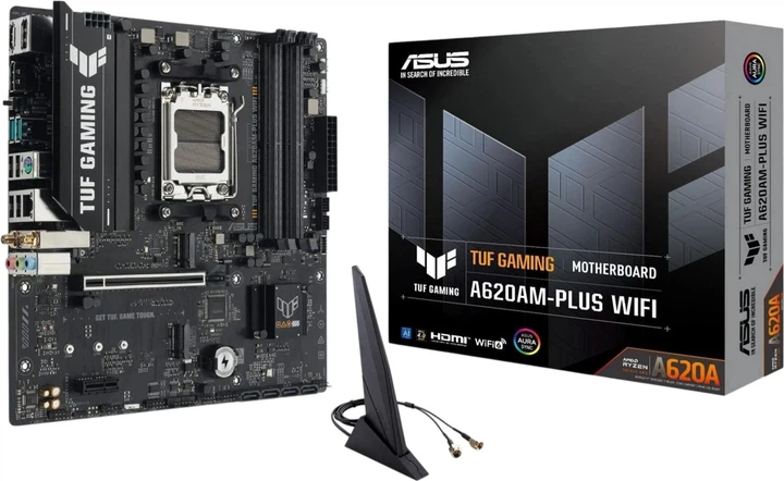 Материнська плата Asus TUF Gaming A620AM-PLUS WIFI (sAM5, AMD A620A, PCI-Ex16) - зображення 2