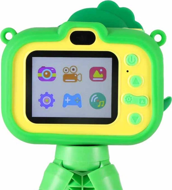 Цифрова камера дитяча KIK Динозавр на штативі Зелена KX2858_2 (5903039770287) - зображення 4
