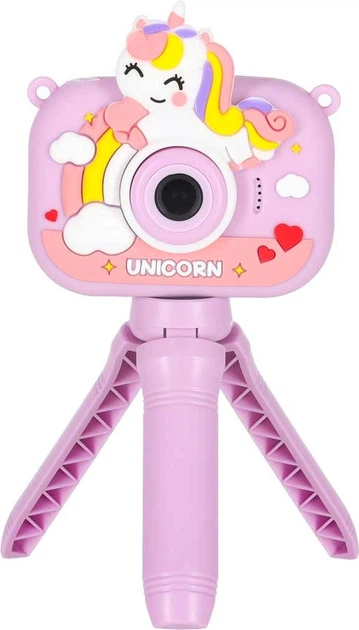 Цифрова камера дитяча KIK Єдиноріг на штативі Фіолетовий KX2858 (5903039770263) - зображення 1