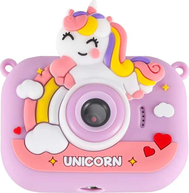 Цифрова камера дитяча KIK Єдиноріг на штативі Фіолетовий KX2858 (5903039770263) - зображення 3