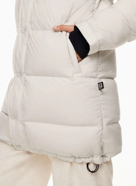 Пуховик зимовий Aritzia The Super Puff Mid М Дуже світло-сірий - зображення 4