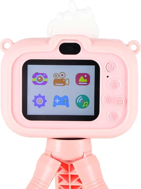 Цифрова камера дитяча KIK Єдиноріг на штативі Рожева KX2858_1 (5903039770270) - зображення 4