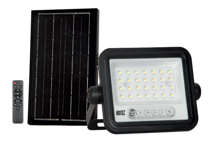 LED прожектор 50W с пультом Horoz Electric на солнечной батарее 3000K/4500K/6500K из ABS-пластика черный IP65 TIGER PRO-50 3CCT - изображение 4