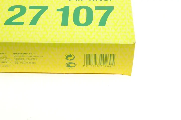 Фільтр повітряний Chevrolet Cruze 1.4/1.7CDTi/2.0CDI/Opel Astra J/Zafira 1.3-2.0CDTi/1.4-1.6 16V 09- MANN-FILTER C 27 107 - изображение 5