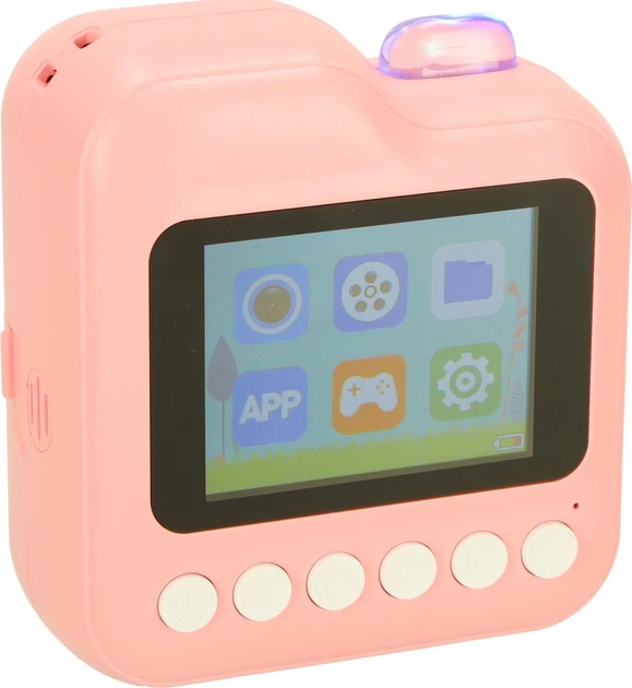 Дитяча камера миттєвого друку KIK з термопапером та картою на 32 ГБ Рожева KX3570_1 (5903039753457) - зображення 2