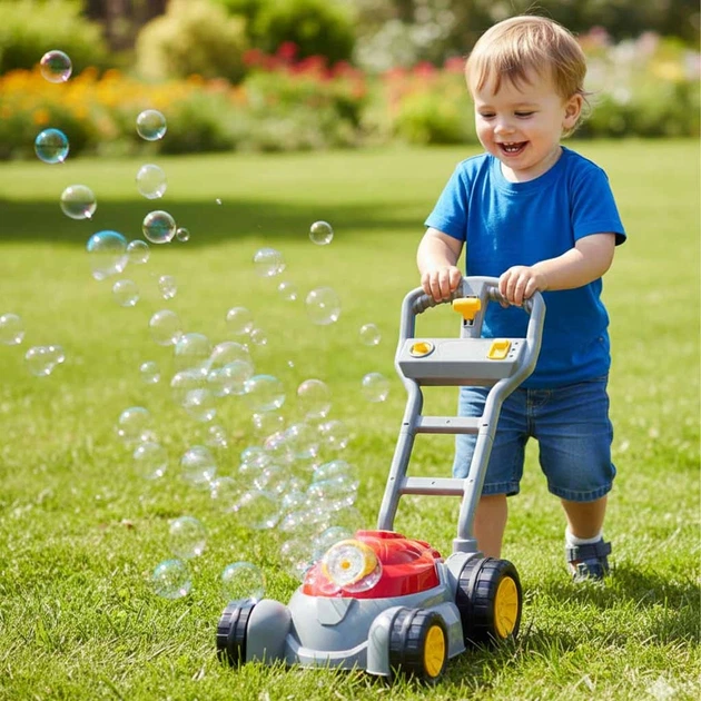 Машинка для створення мильних бульбашок KIK Газонокосарка з рідиною KX2843 (5903039770805) - зображення 11