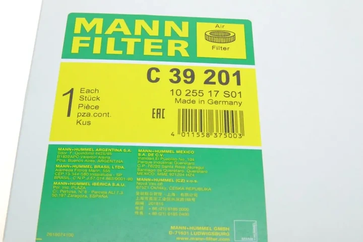 Фільтр повітряний Land Rover Range Rover 3.6TDV8/4.2 V8/4.4 V8 06-12 MANN-FILTER C 39 201 - изображение 5