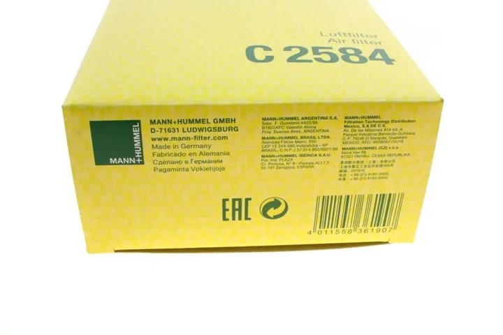 Фільтр повітряний Mitsubishi Colt 1.1-1.5 04-12/Smart Forfour 1.1-1.5 04-06 MANN-FILTER C 2584 - изображение 2