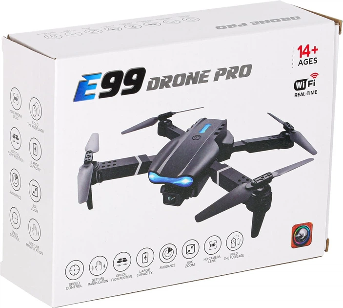 Dron KIK RC E99 Pro z podwójną kamerą 720P KX2922 (5903039769144) - obraz 17
