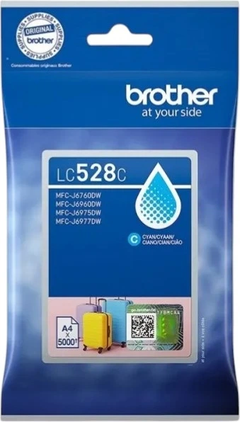 Tusz Brother LC528C Cyan (4977766842921) - obraz 1