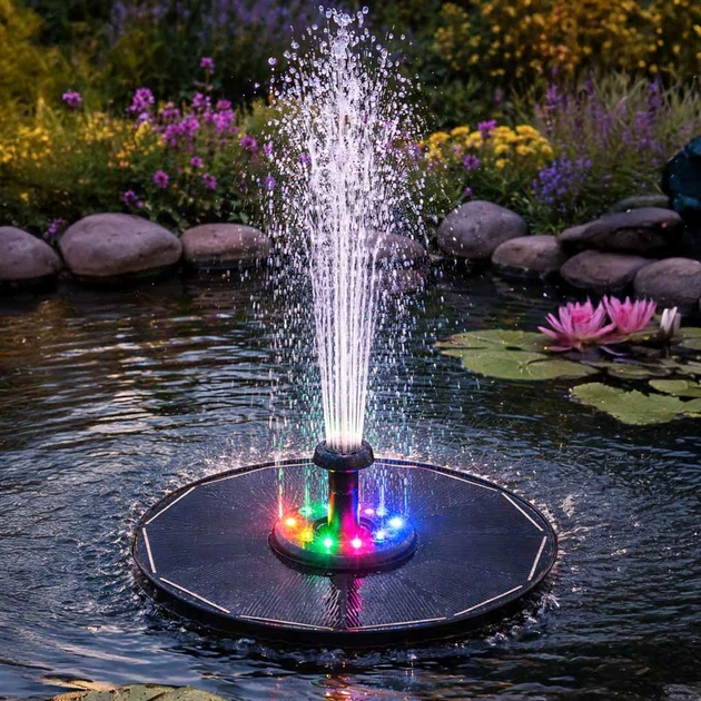 Сонячний фонтан KIK LUARO для ставка LED RGB 16 см (5903039770461) - зображення 10