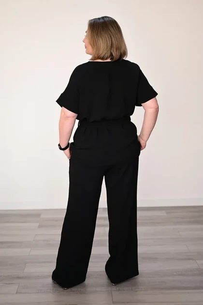 Костюм жіночий Estilo повсякдений-casual креп чорний 02-110 56р - зображення 2