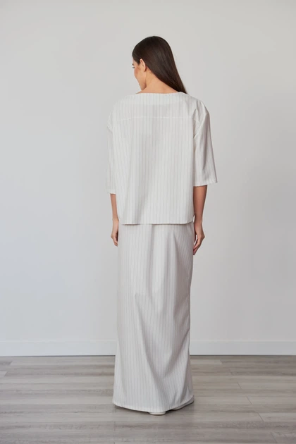 Костюм жіночий Estilo повсякдений-casual костюмка Тіар молочний 02-108 50р - зображення 3