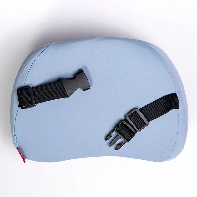 Подушка-підголовник Memory Foam блакитний 30х20х13см для підтримки шиї в автомобілі чи офісі - Фото 3 Подушка-підголовник Memory Foam блакитний 30х20х13см для підтримки шиї в автомобілі чи офісі - зображення 3