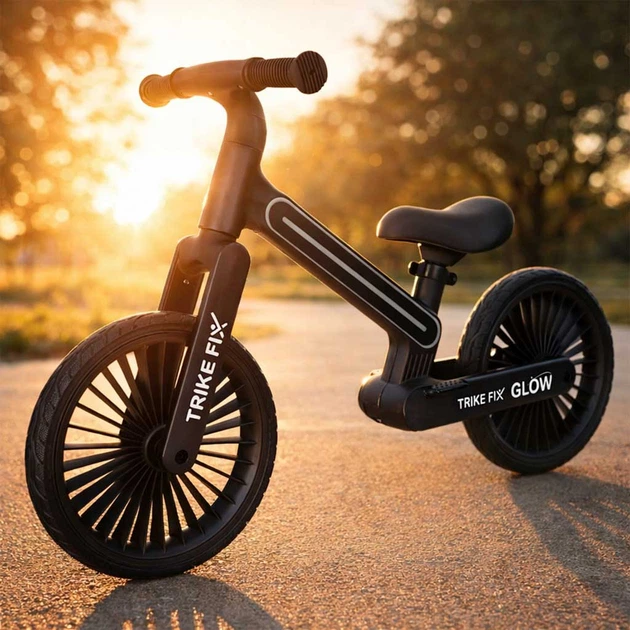 Rowerek biegowy KIK Trike Fix Glow LED Czarny (5903039770751) - obraz 10