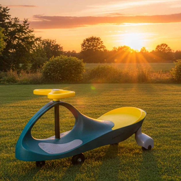 Jeździk grawitacyjny KIK ze świecącymi kołami LED Żółty KX4880_2 (5903039754645) - obraz 11