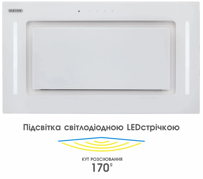 Вытяжка Eleyus 800 куб.м/ч встраиваемая белая 52 см с LED освещением. (679979) - Фото 4 Вытяжка Eleyus 800 куб.м/ч встраиваемая белая 52 см с LED освещением. (679979) - изображение 4