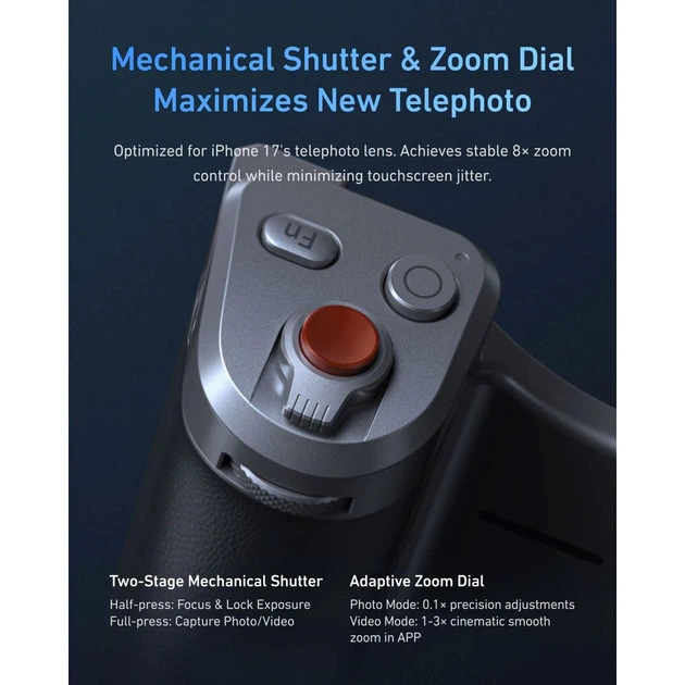 Держатель с зарядкой Telesin Master Grip Creator Combo для iPhone 17 Pro Max (P5-MCS-25-TIP) [159812] - изображение 6