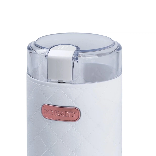 Кофемолка электрическая Sokany SK-3027 White роторная 150 Вт емкость 50 г для кофе и специй (21-107-SK-3027W) - Фото 8 Кофемолка электрическая Sokany SK-3027 White роторная 150 Вт емкость 50 г для кофе и специй (21-107-SK-3027W) - изображение 8