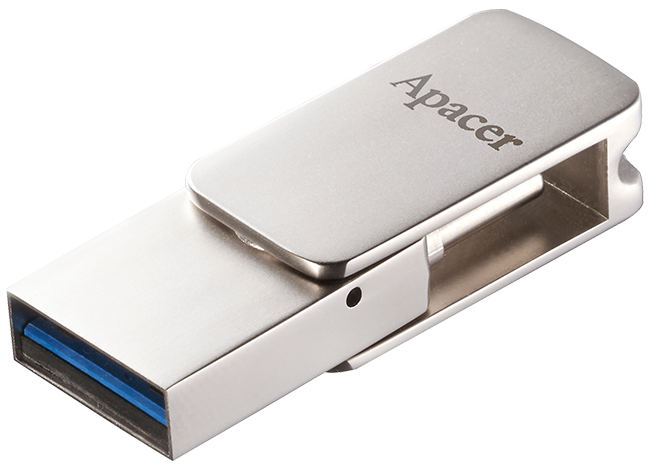 Flash Drive Apacer AH181 64GB Type-C Mobile USB 3.2 Silver (7231311) - зображення 3