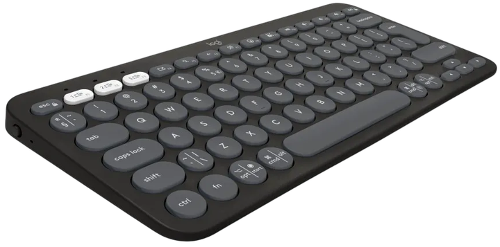Клавіатура Logitech K380s Pebble Keys 2 Tonal Graphite (6915629) - Фото 1 Клавіатура Logitech K380s Pebble Keys 2 Tonal Graphite (6915629) - зображення 1