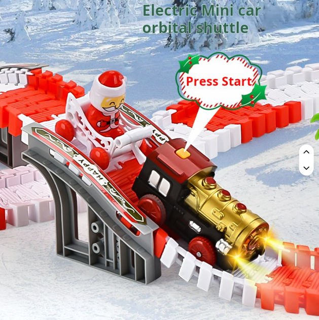 Дитяча залізниця з поїздом DIY Electric Railway Toy, різдвяний поїзд з рейками, іграшковий поїзд з треком - Фото 5 Дитяча залізниця з поїздом DIY Electric Railway Toy, різдвяний поїзд з рейками, іграшковий поїзд з треком - зображення 5