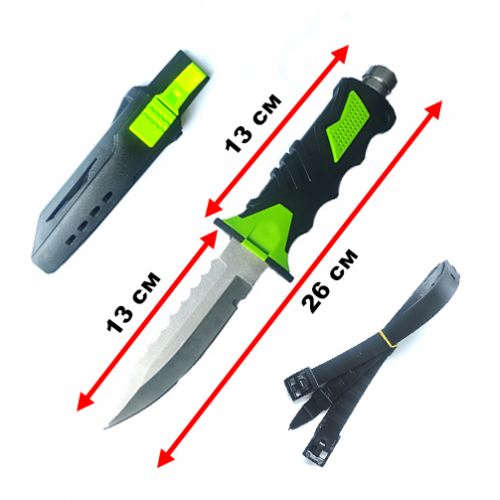 Нож подводный Dive Hunter "Scorpion Green" для дайвинга подводной охоты - Фото 1 Нож подводный Dive Hunter "Scorpion Green" для дайвинга подводной охоты - изображение 1