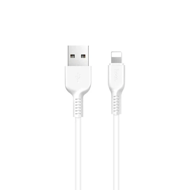 Кабель USB Hoco X20 Lightning 3m білий - Фото 2 Кабель USB Hoco X20 Lightning 3m білий - зображення 2